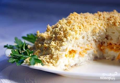 Салат «Мимоза» со сливочным маслом – пошаговый рецепт приготовления с фото