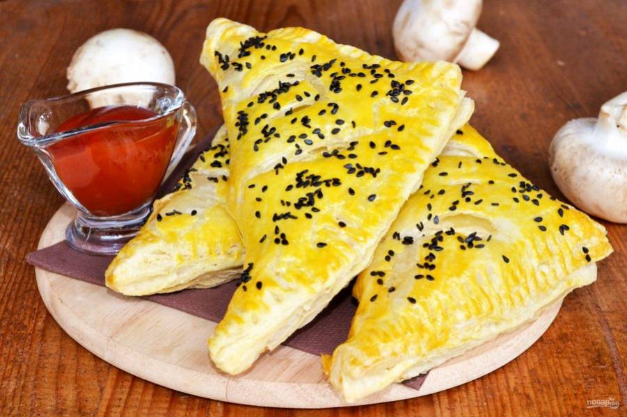 Слойка с курицей и сыром – пошаговый рецепт приготовления с фото