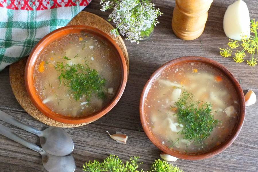 Рецепт: Суп из утки - с картофелем без пережарки