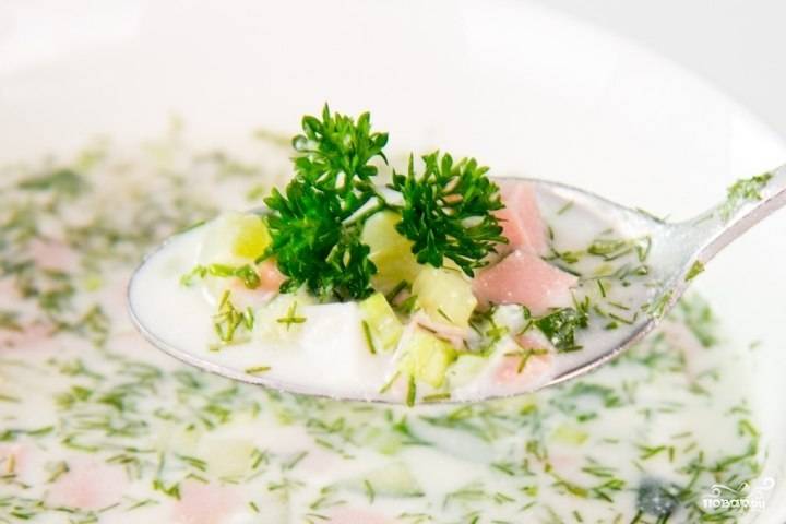 Окрошка на сыворотке