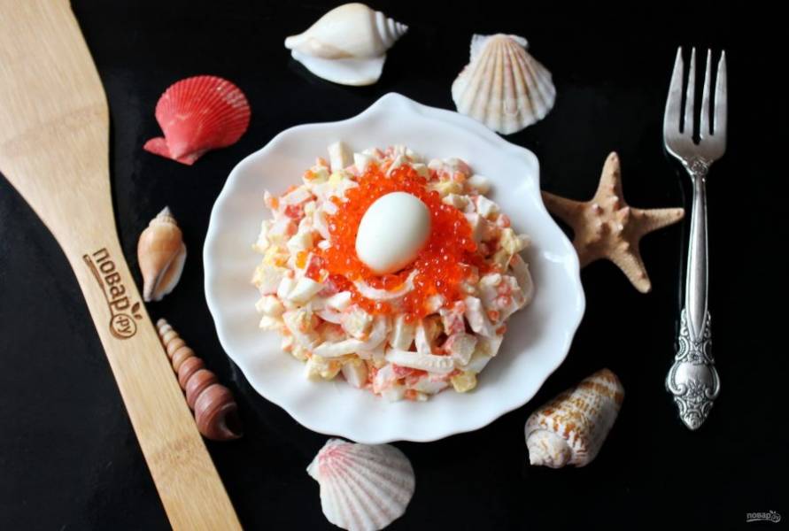 Салат Морская жемчужина рецепт с фото пошагово