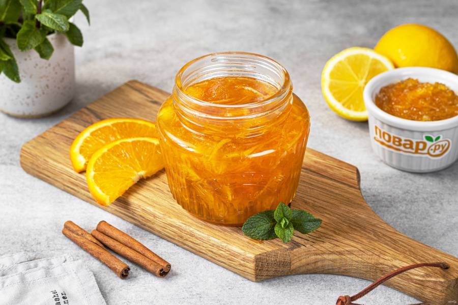 Варенье из апельсинов и лимонов с корицей
