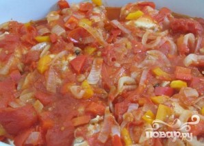 Курица в соусе из помидоров и перцев - фото шаг 5
