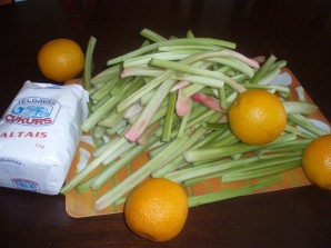 Варенье из ревеня с апельсином - фото шаг 1