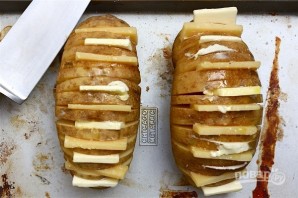 Картофельный веер с сыром - фото шаг 6