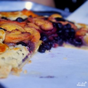 Пирог с черникой и персиками по-деревенски - фото шаг 19