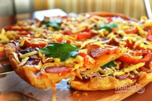 Пицца на слоеном бездрожжевом тесте - фото шаг 8