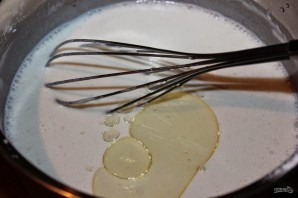 Рецепт блинов на кефире без яиц - фото шаг 5