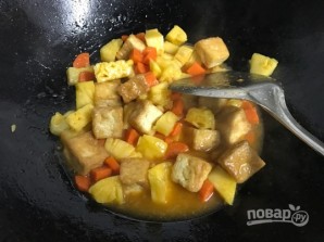 Тофу во фритюре с ананасом - фото шаг 6