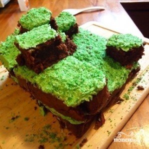 Торт Minecraft - фото шаг 10