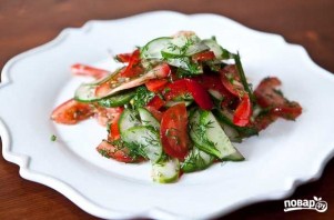 Салат из свежих овощей - фото шаг 7