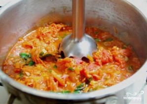 Томатный суп с мидиями - фото шаг 7