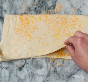 Слоеное тесто с сыром - фото шаг 5