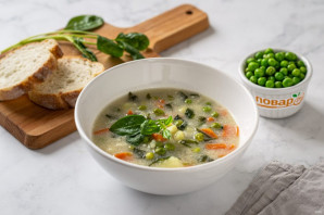 Суп со шпинатом и зеленым горошком - фото шаг 9