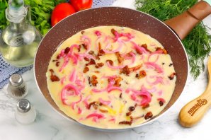 Омлет с лисичками - фото шаг 6