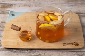 Чай с имбирем, лимоном и яблоками - фото шаг 6