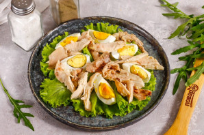 ПП салат с курицей и кукурузой - фото шаг 3