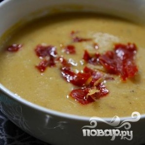 Суп-пюре с фасолью и ветчиной - фото шаг 7