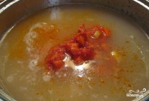 Томатный суп с перловкой - фото шаг 6