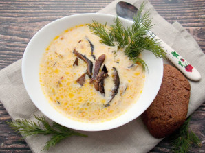 Сырный суп с сушеными грибами - фото шаг 12
