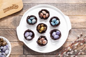 Шоколадные гнёзда на Пасху - фото шаг 9