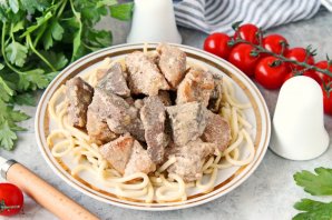 Печень со свининой - фото шаг 11