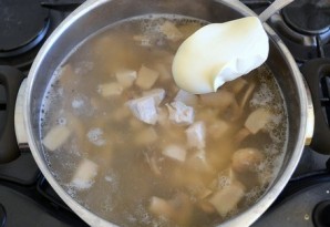 Грибной суп с сырками - фото шаг 11