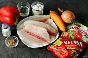 Рыба с овощами и кетчупом "Махеевъ" Россия - фото шаг 1