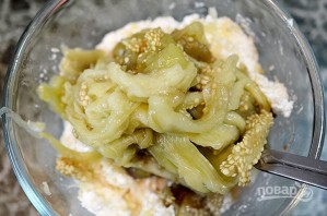 Лучший рецепт баклажанов, фаршированных творогом и сыром с майонезом - фото шаг 5
