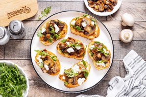 Брускетта с грибами - фото шаг 12