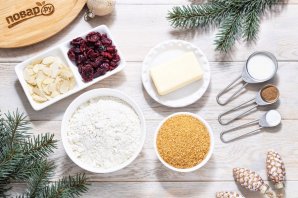 Новогоднее печенье с клюквой - фото шаг 1