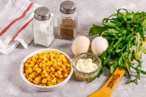 Салат с рукколой и кукурузой - фото шаг 1