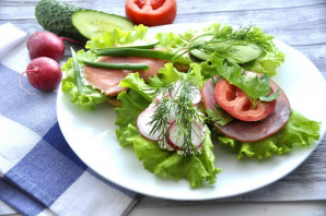 Бутерброды с зеленым салатом - фото шаг 8