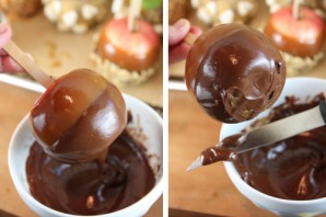 Яблоки в карамели и шоколаде - фото шаг 7