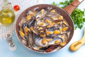 Ракушки мидии в сливочном соусе - фото шаг 7