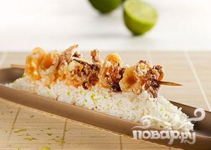 Хрустящие кальмары с рисом - фото шаг 6