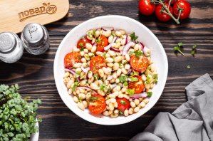 Постный салат с фасолью - фото шаг 10