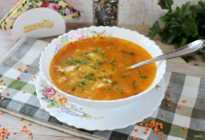Суп из чечевицы с фаршем - фото шаг 11