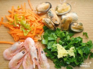 Блинчики с морепродуктами   - фото шаг 1