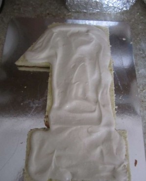 Торт "Единичка для девочки" - фото шаг 4