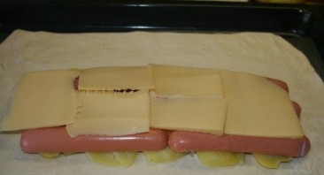 Штрудель с картошкой и сосиской - фото шаг 2