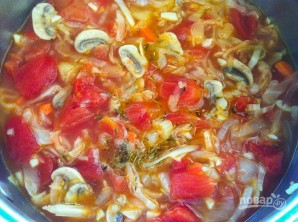 Суп из овощей и грибов - фото шаг 5