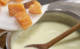 Крем-суп с лососем - фото шаг 7