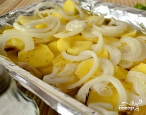 Запеченная картошка с шампиньонами и сыром - фото шаг 3