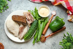 Салат мясной ассорти - фото шаг 1