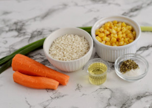 Рис морковью и кукурузой - фото шаг 1