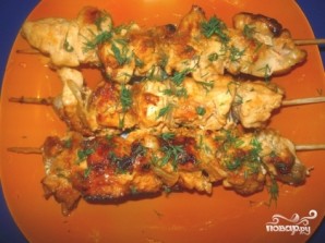 Шашлык из курицы на сковороде - фото шаг 9