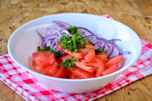 Узбекский салат из помидоров и лука - фото шаг 4