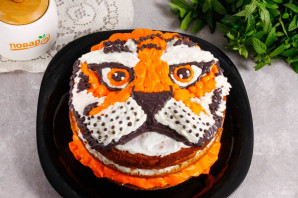 Торт "Тигр" на Новый год 2022 - фото шаг 13