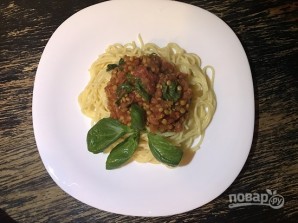 Вегетарианская "Болоньезе" с чечевицей и баклажаном - фото шаг 12